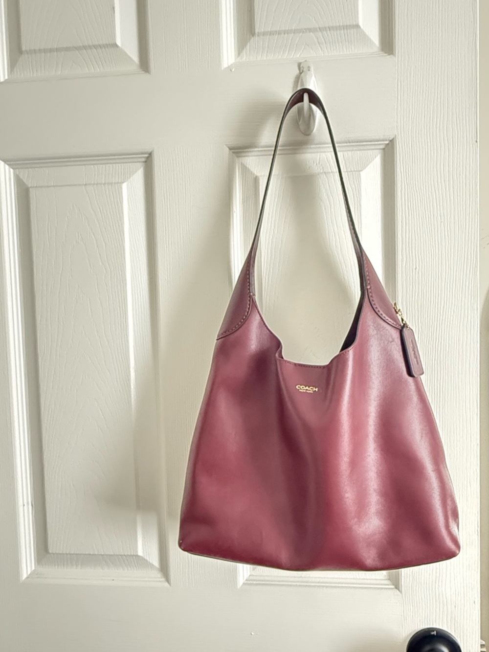 Coach Brooklyn 34 Leather Shoulder in Merlot